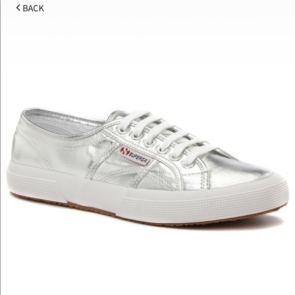 superga sneaker low silver